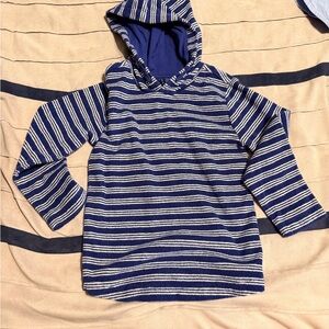 Janie and Jack Navy and White Striped Hoodie